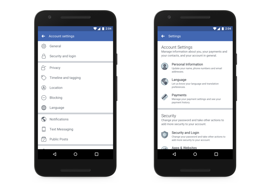 New Privacy Settings for Facebook Mobile